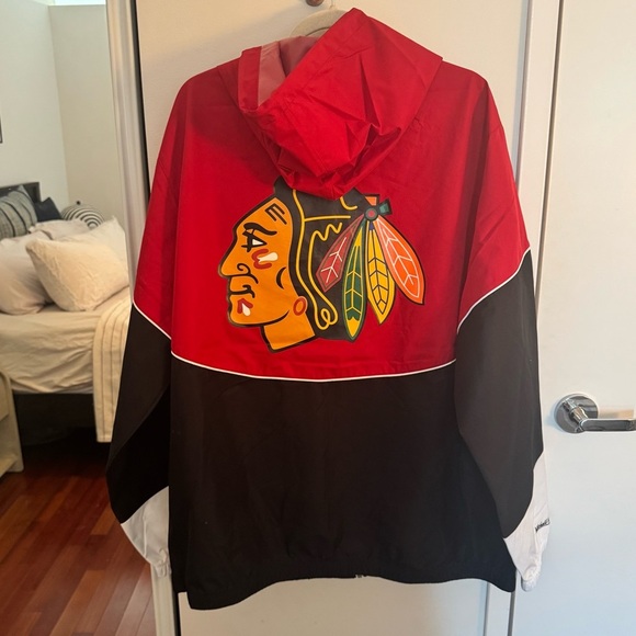 MITCHELL & NESS Chicago Blackhawks Lightweight Full-Zip Windbreaker Jacket NWT - Picture 6 of 6